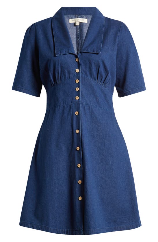 Shop Nobody's Child Daisy Denim Shirtdress In Blue