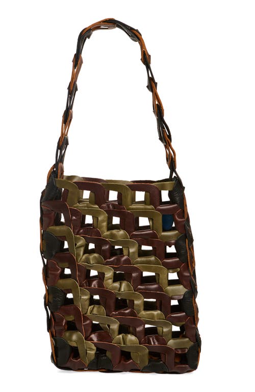 Sc103 Medium Links Leather Tote In Cask