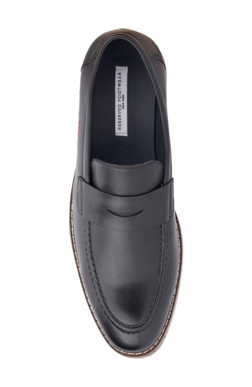Reserve Footwear Owen Penny Loafer In Black
