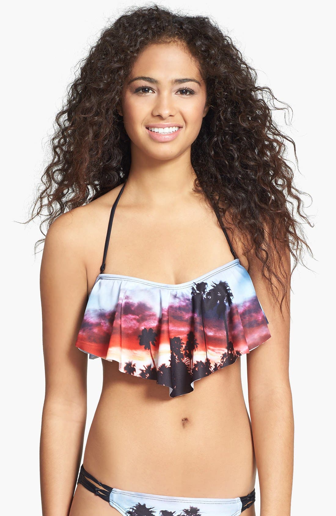 BP. Undercover Ruffle Bandeau Bikini Top (Juniors) Nordstrom