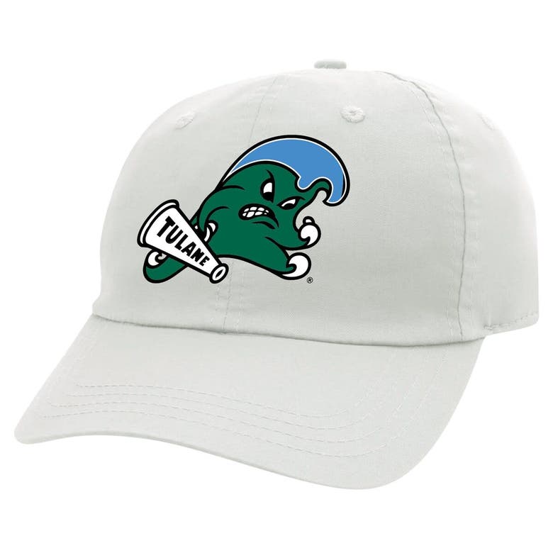 Ahead Natural Tulane Green Wave Shawnut Adjustable Hat In White
