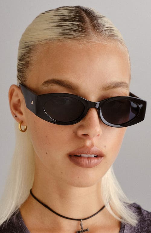 Shop Le Specs Mermaiden 52mm Rectangular Sunglasses In Black