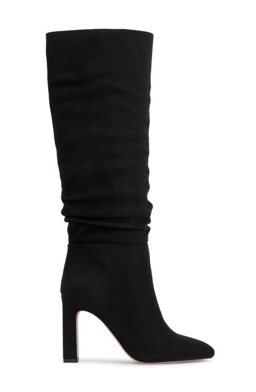 Jessica Simpson Minerva Womens Faux Suede Tall Knee-high Boots In Black/black