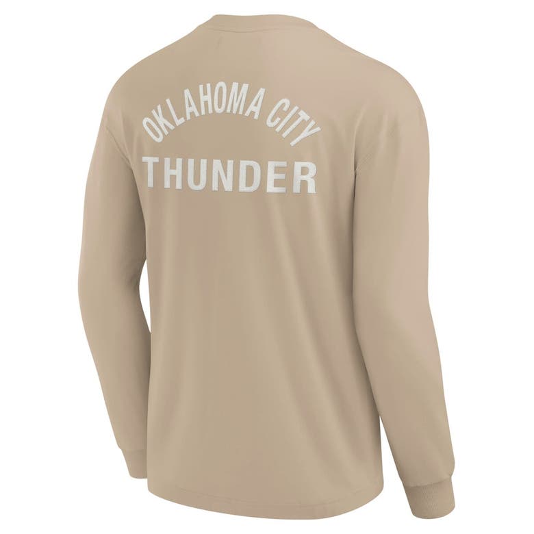 Shop Fanatics Signature Unisex  Khaki Oklahoma City Thunder Elements Super Soft Long Sleeve T-shirt