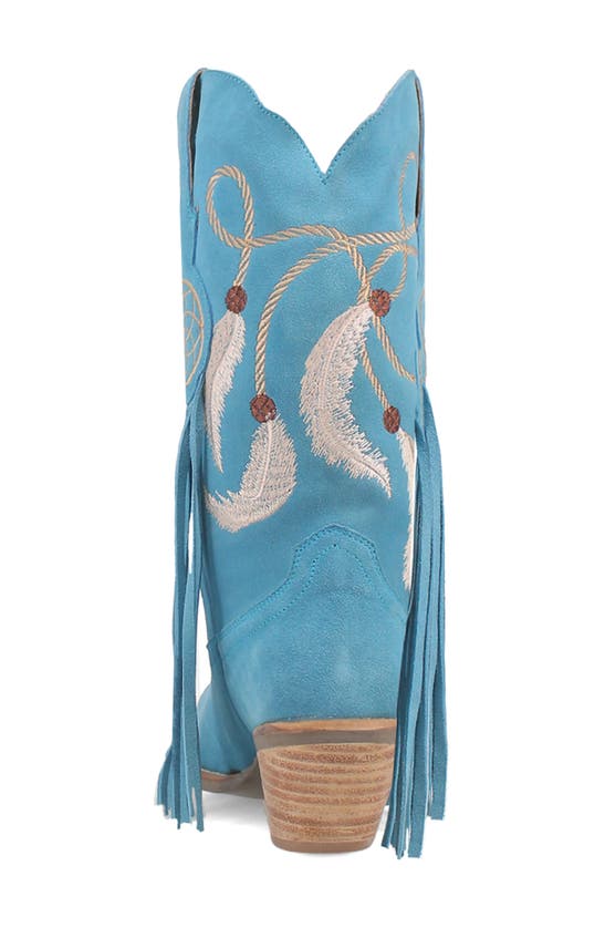 Dingo Day Dream Fringe Embroidered Western Boot In Blue