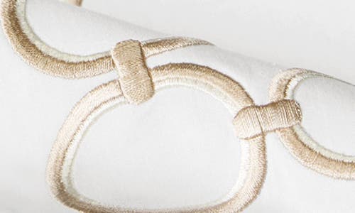 Sferra Catena Flat Sheet In White/sand