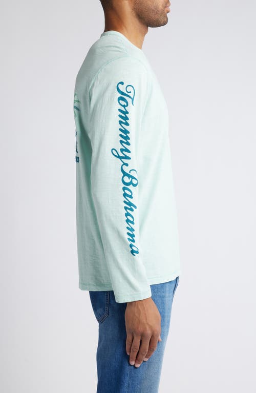 Shop Tommy Bahama Marlin Mirage Lux Long Sleeve Organic Cotton Graphic T-shirt In Light Caribbe