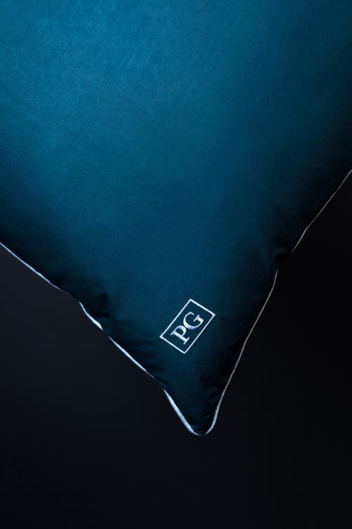 Pg Goods Pillow Guy Firm Density Side/back Sleeper, Down Alternative Pillow With Micronone Technology, And Re In Navy/teal With White Cord