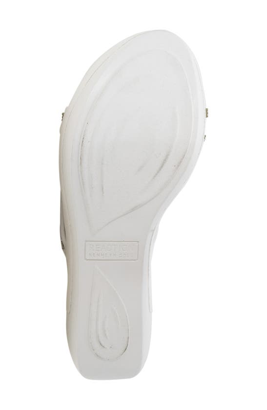 Shop Reaction Kenneth Cole Paula Platform Wedge Sandal In Porcelain Elastic