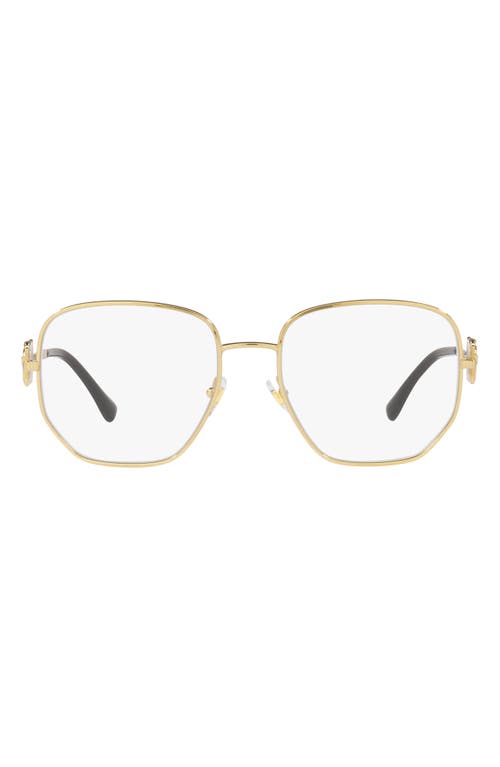 Versace 54mm Irregular Square Optical Glasses in Gold at Nordstrom