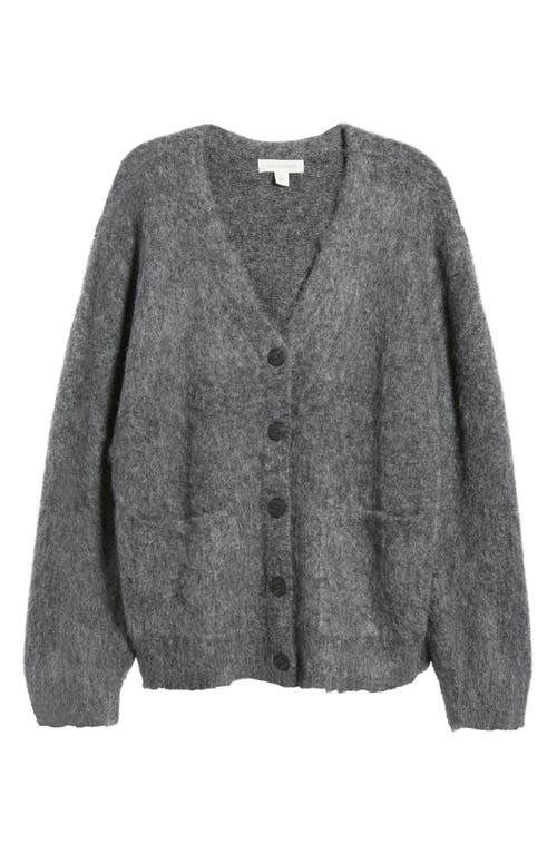 Shop Treasure & Bond Fuzzy Oversize Cardigan In Grey Medium Charcoal Heather