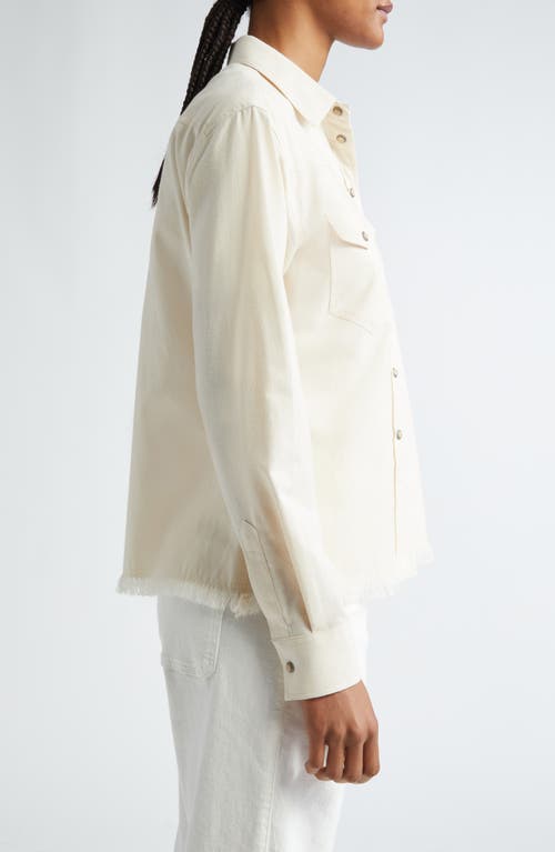 Eleventy Raw Hem Western Shirt In Sand