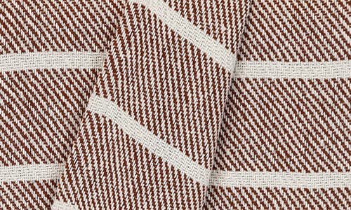 Parkland Collection Mio Stripe Handloomed Throw Blanket In Rust
