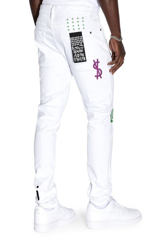 Shop Ksubi Van Winkle Collective Stretch Cotton Skinny Jeans In White