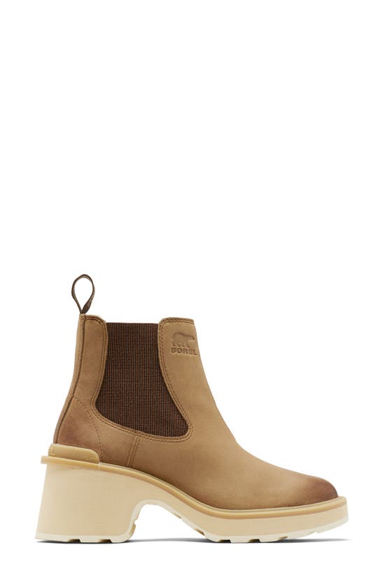 Sorel Women's Hi-line Heel Pull On Chelsea Boots In Umber Ceramic