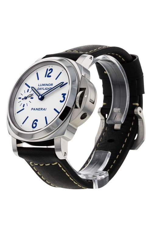 WATCHFINDER & CO. WATCHFINDER & CO. PANERAI PREOWNED LUMINOR 8 DAYS LEATHER STRAP WATCH, 44MM