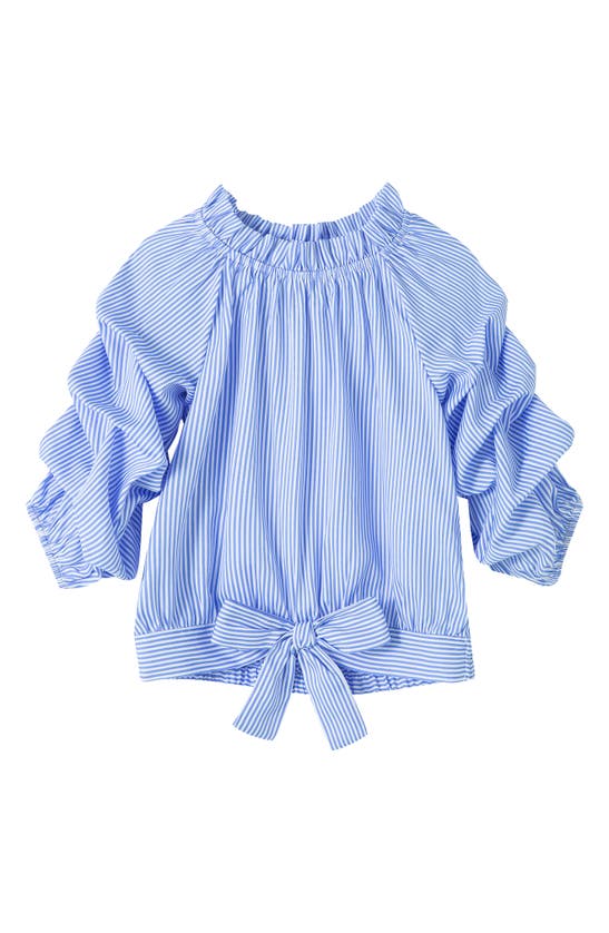 Habitual Girl Kids' Joyce Gathered Top In Stripe