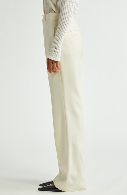 Shop Bite Studios Credo Wool Flare Trousers In Cream