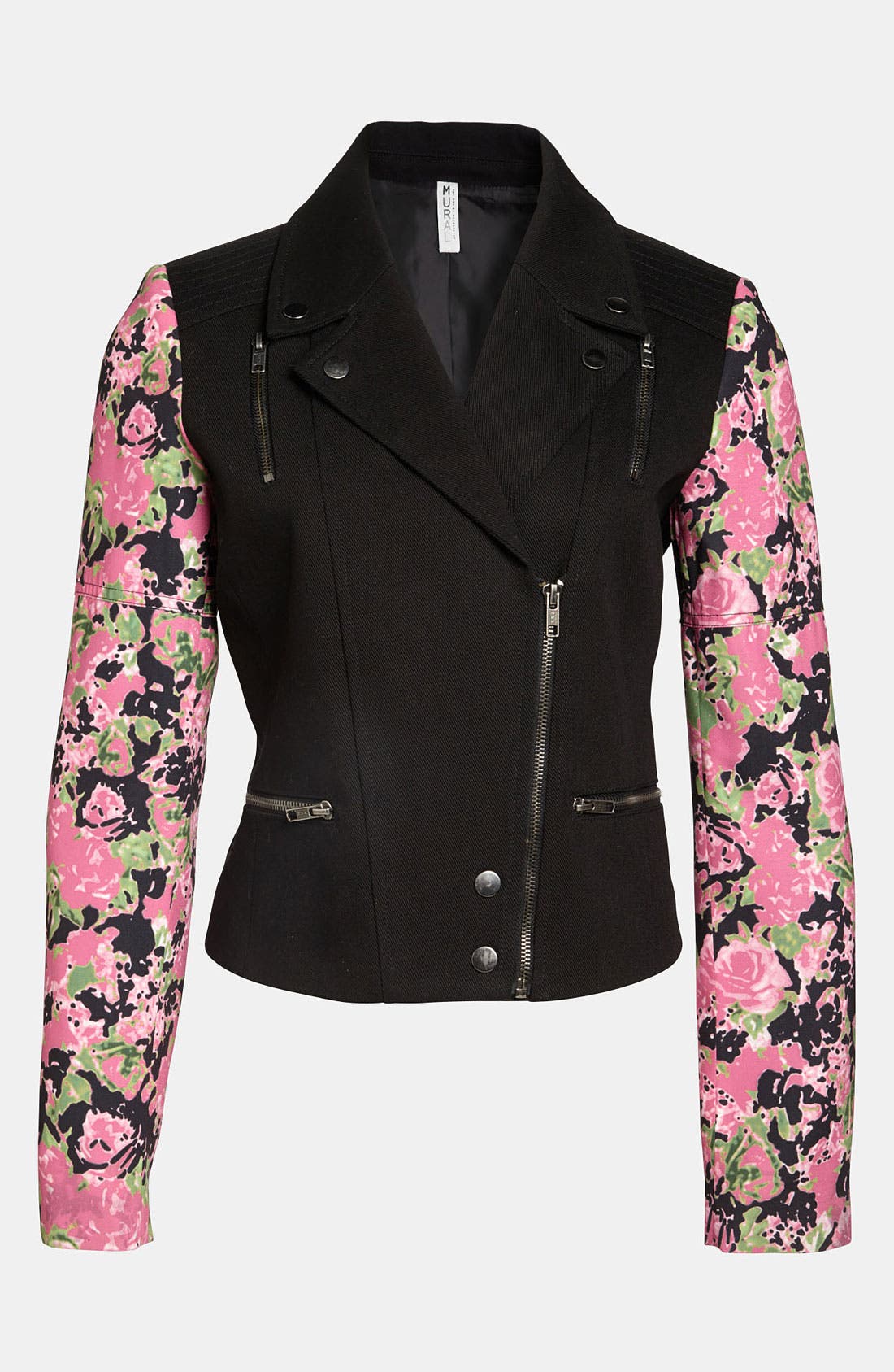 Mural Mixed Media Moto Jacket Nordstrom