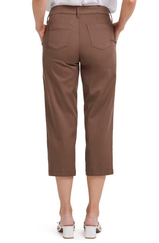 Shop Nydj Utility High Waist Crop Pants In Mocha