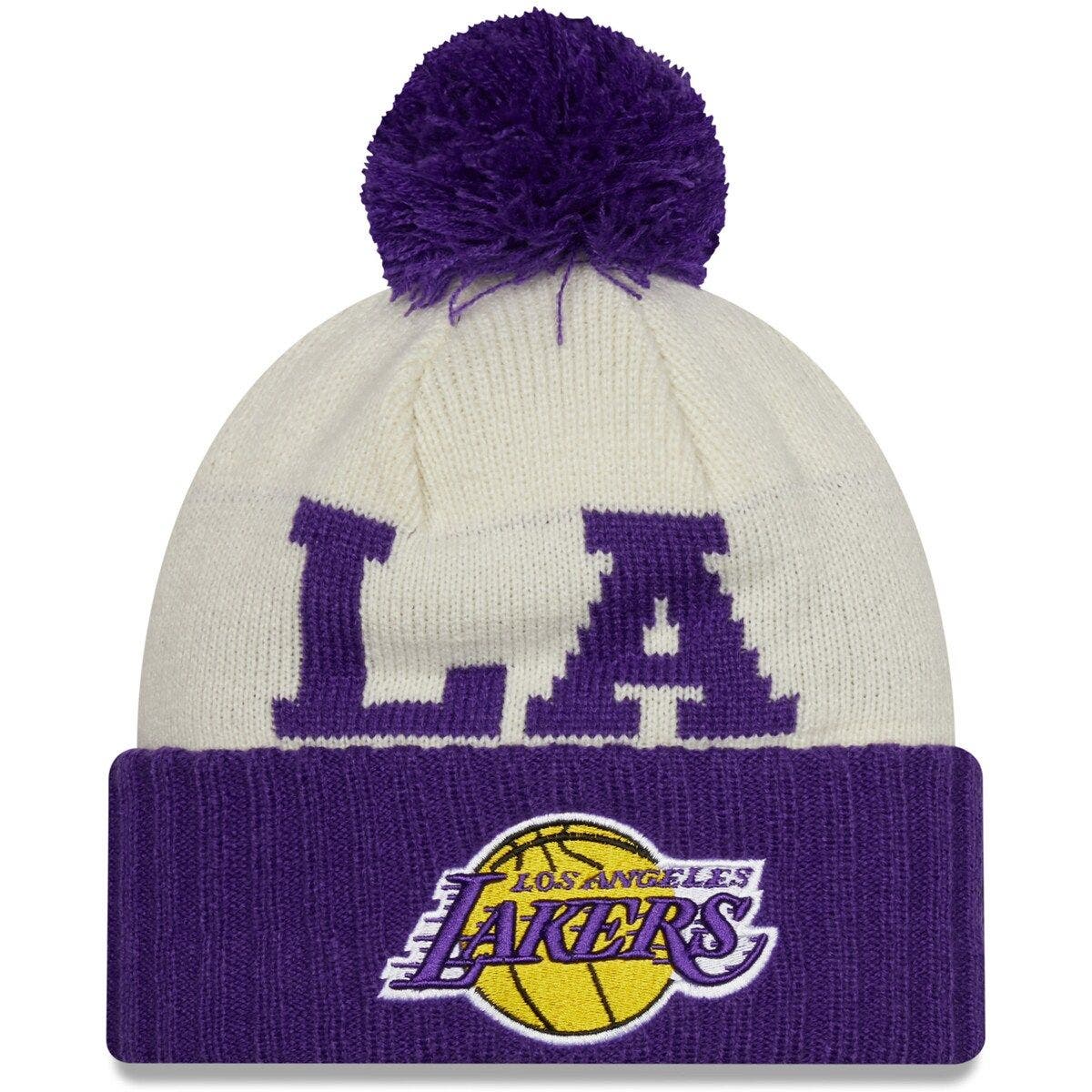 lakers pom pom hat