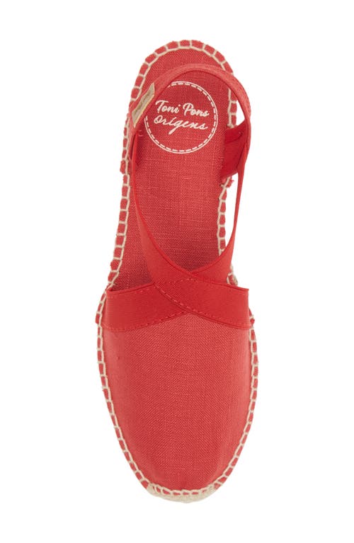 Toni Pons Verona Wedge Espadrille In Vermell/red
