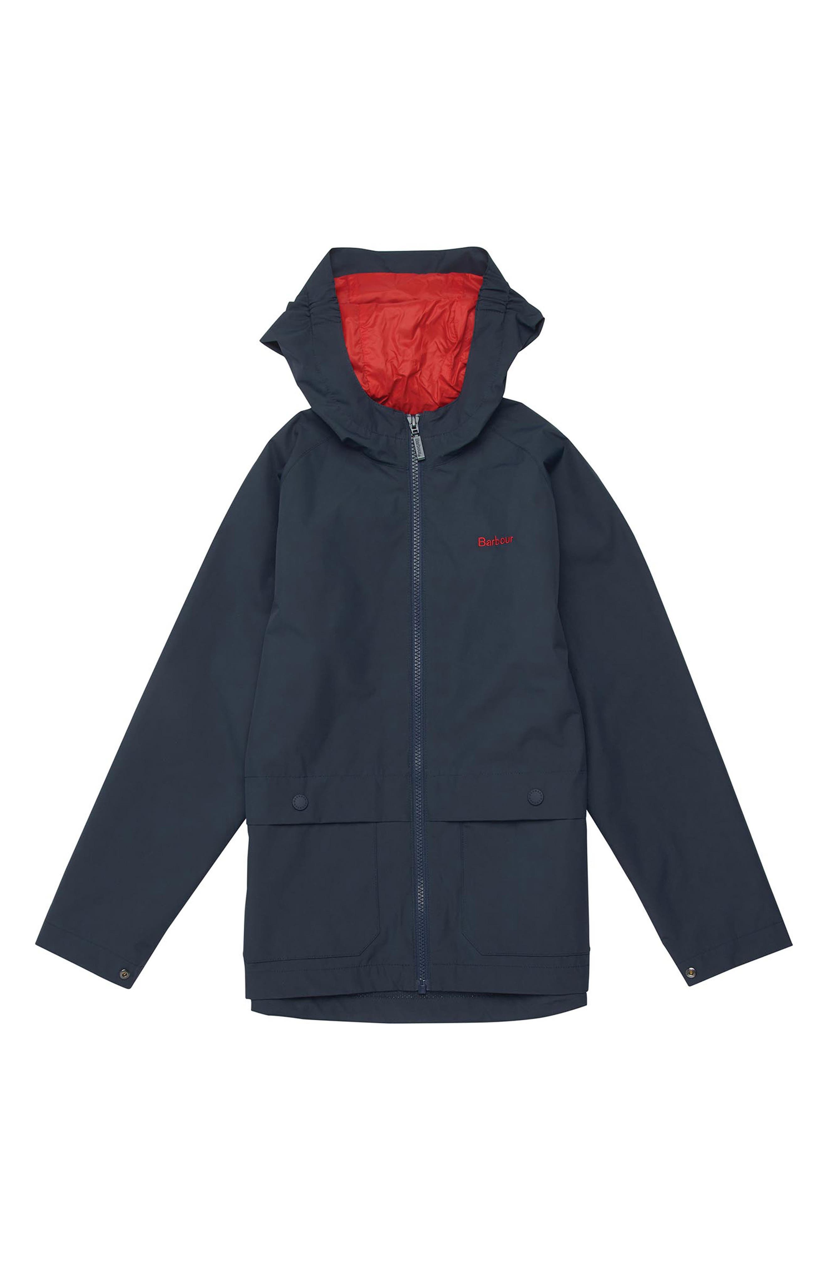 barbour waterproof jacket kids Blue