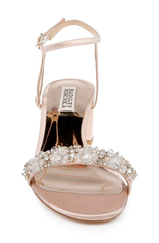Badgley Mischka Tanessa Ankle Strap Sandal In Soft Blush