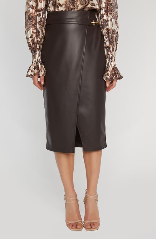 ELIE TAHARI ELIE TAHARI THE KYRA FAUX LEATHER SKIRT 