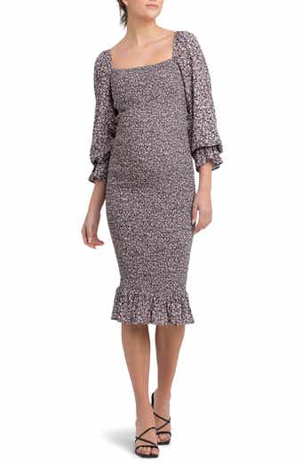 Ripe Maternity Selma Shirred Body-Con Maternity Dress
