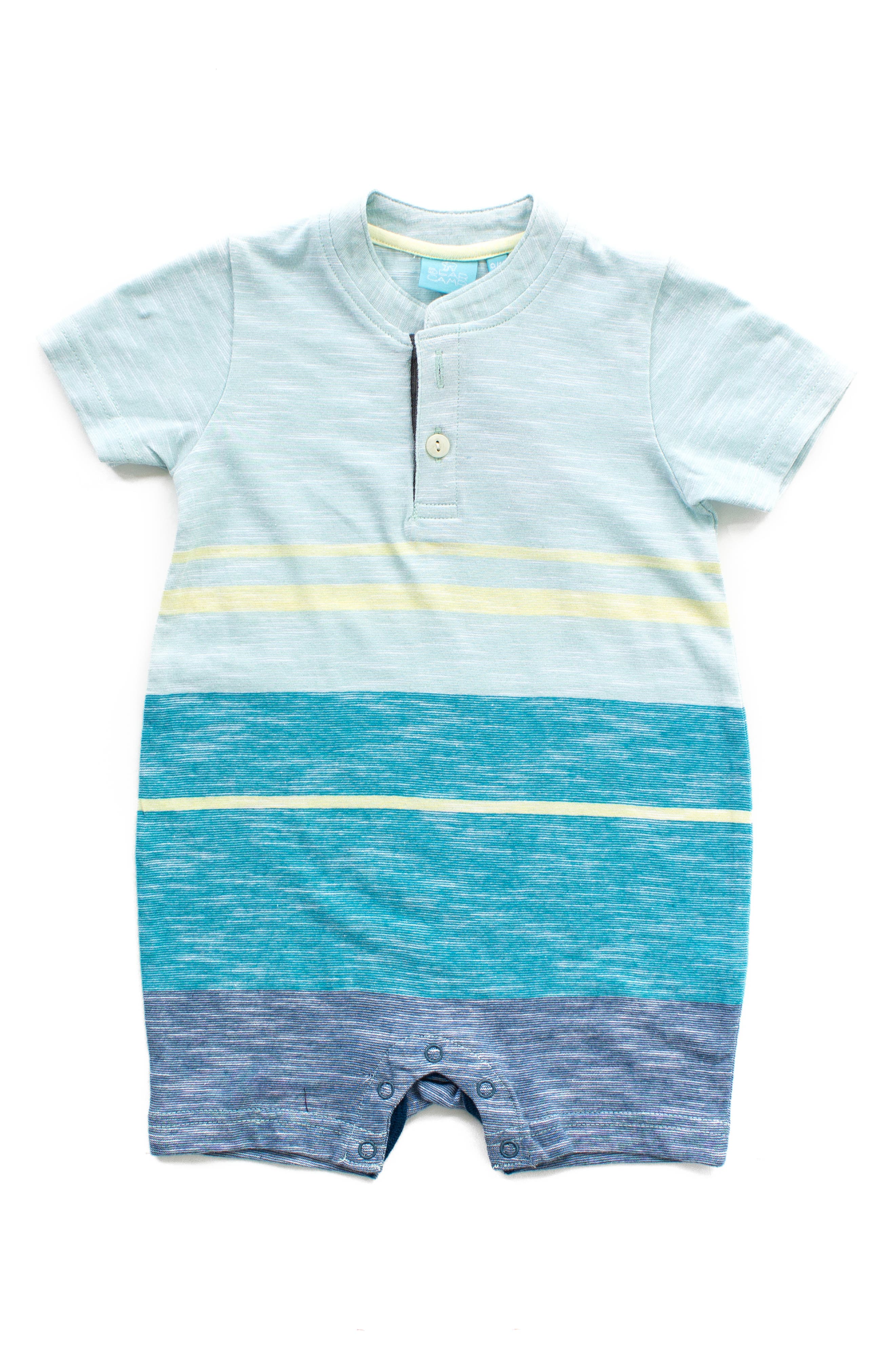 Bear Camp Yarn Dye Henley Romper (Baby) Nordstrom