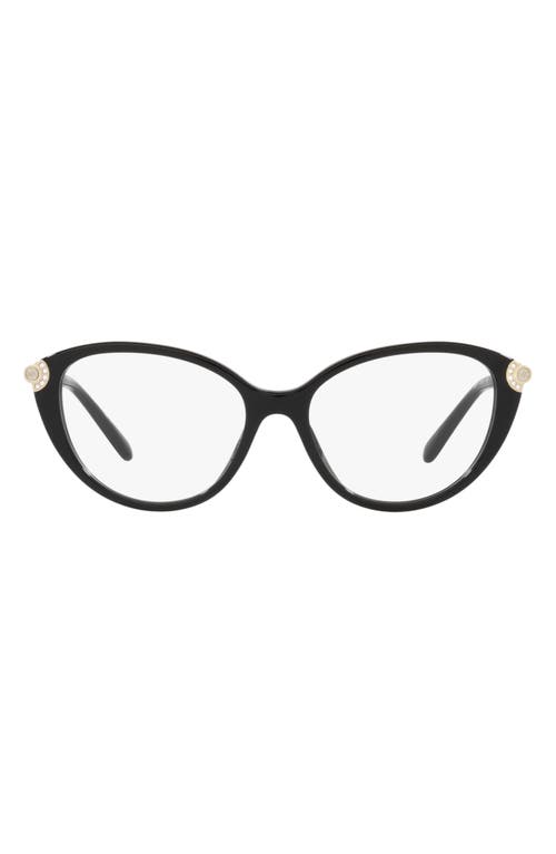 Michael Kors Savoie 53mm Cat Eye Optical Glasses in Black at Nordstrom