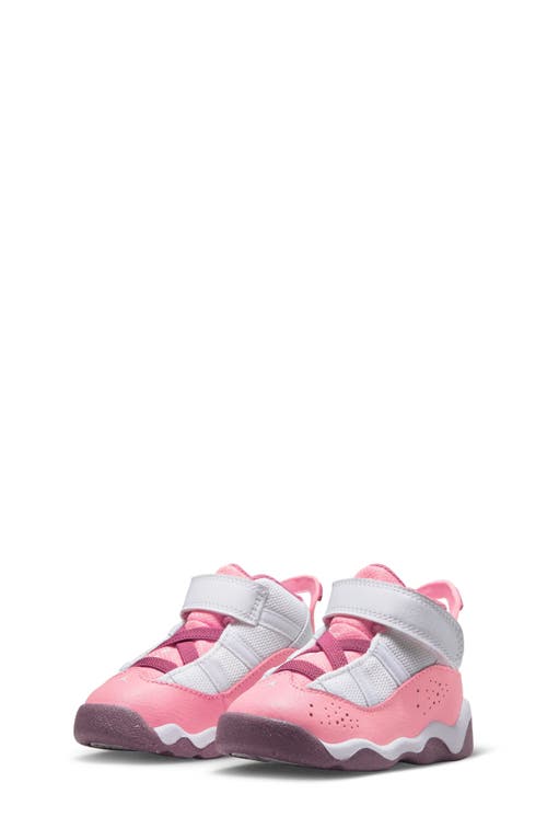 Jordan Kids'  6 Rings High Top Sneaker In Pink