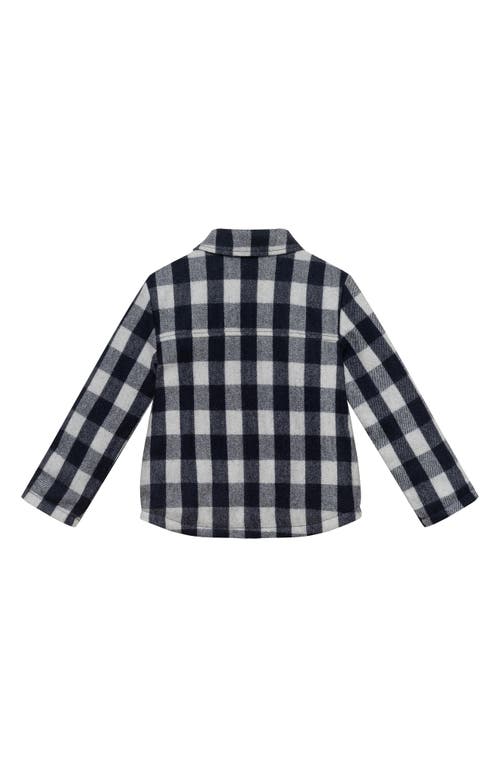 Shop Andy & Evan Kids' Reversible Quilted Jacket In Navy/black Check