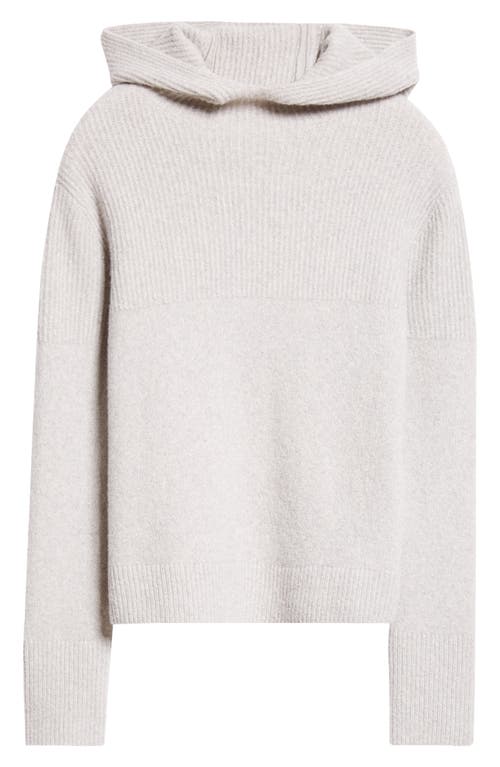 Proenza Schouler Greta Lofty Cashmere Hooded Sweater In Light Grey Melange