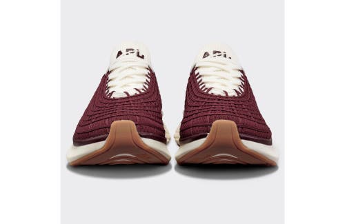 Shop Apl Athletic Propulsion Labs Techloom Zipline Sneakers In Burgundy/ivory/gum