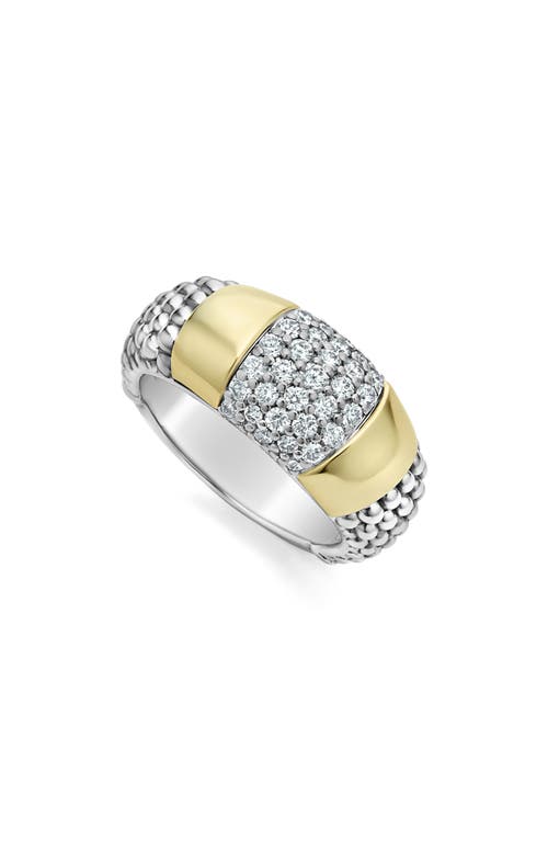 LAGOS High Bar Diamond Band Ring in Silver at Nordstrom, Size 7
