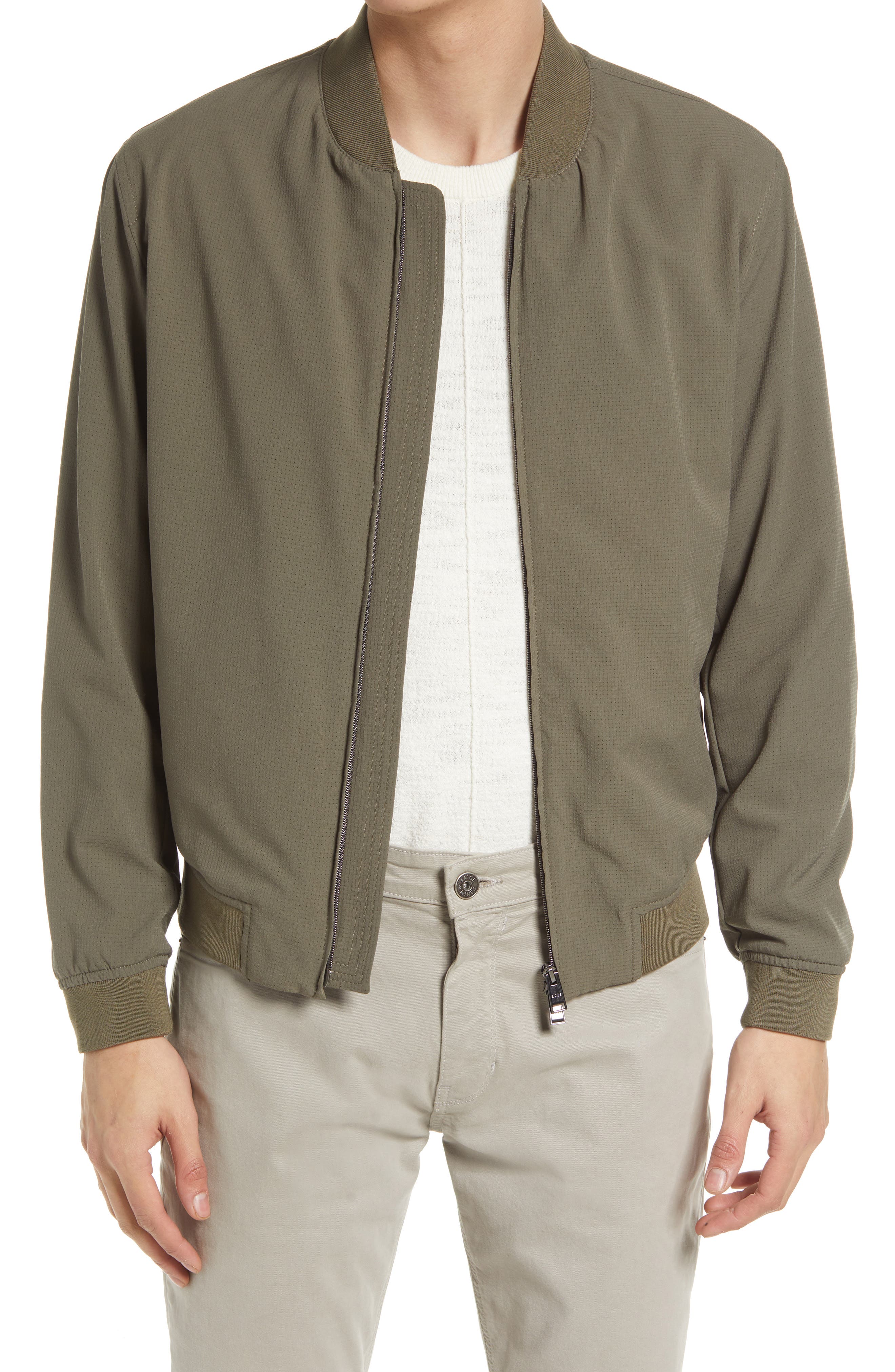 BOSS - Slim-fit jacket with monogram-patterned inner