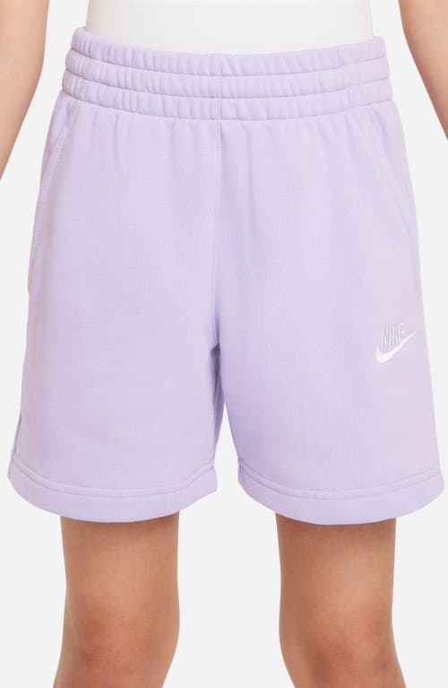 Shop Nike Kids' Sportswear Club Fleece Shorts In Hydrangeas/white