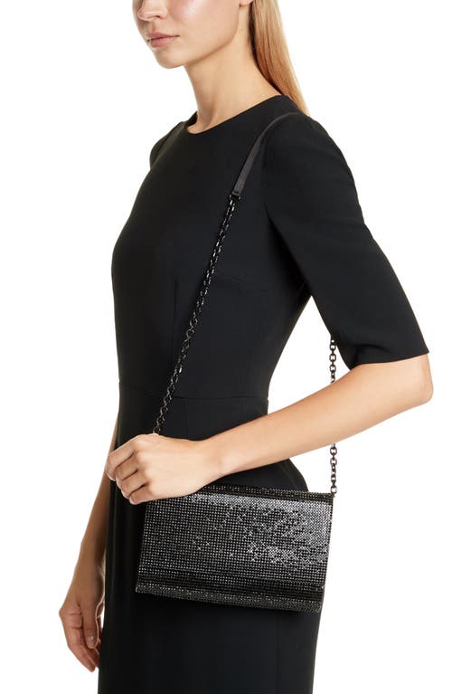 Judith Leiber Fizzoni Full-beaded Clutch Bag In Ebonized Jet