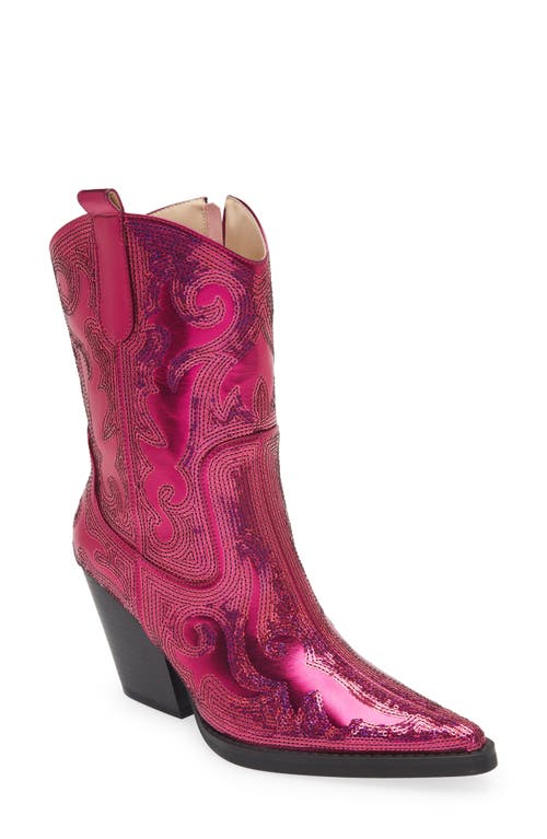 Merril Western Boot in Fuchsia