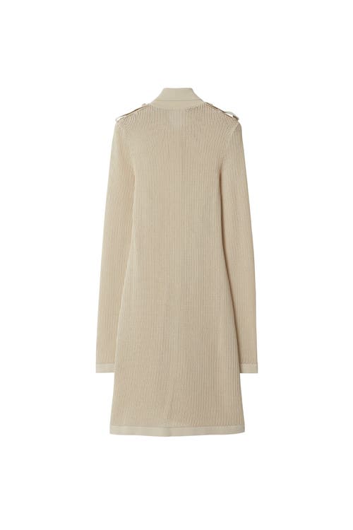 Shop Burberry Cotton Mesh Dress In Soap