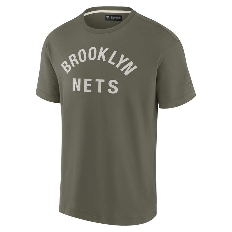 Shop Fanatics Signature Unisex  Olive Brooklyn Nets Elements Super Soft Short Sleeve T-shirt