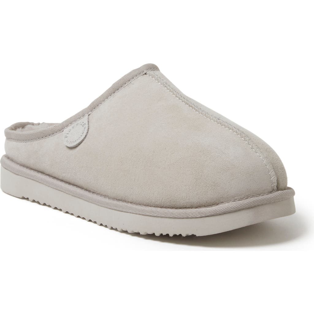 Dearfoams Fireside By Men's Grafton Genuine Shearling Clog In Bone