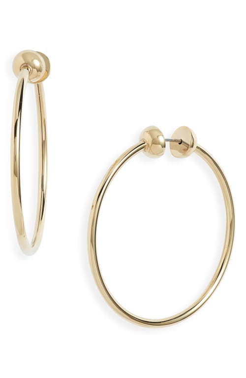 Small Icon Hoop Earrings in High Polish Gold