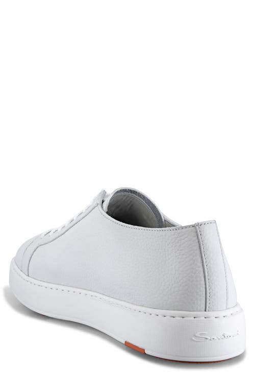 Santoni White Low-top Sneaker In White