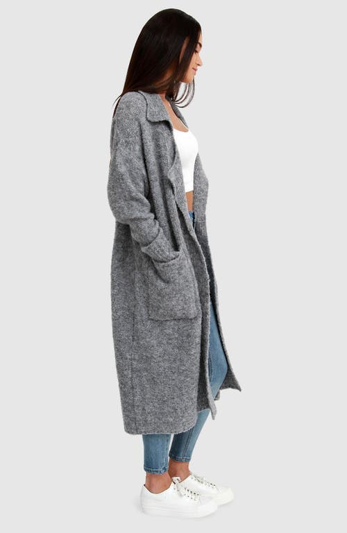 Shop Belle & Bloom Born To Run Sustainable Sweater Coat In Grey