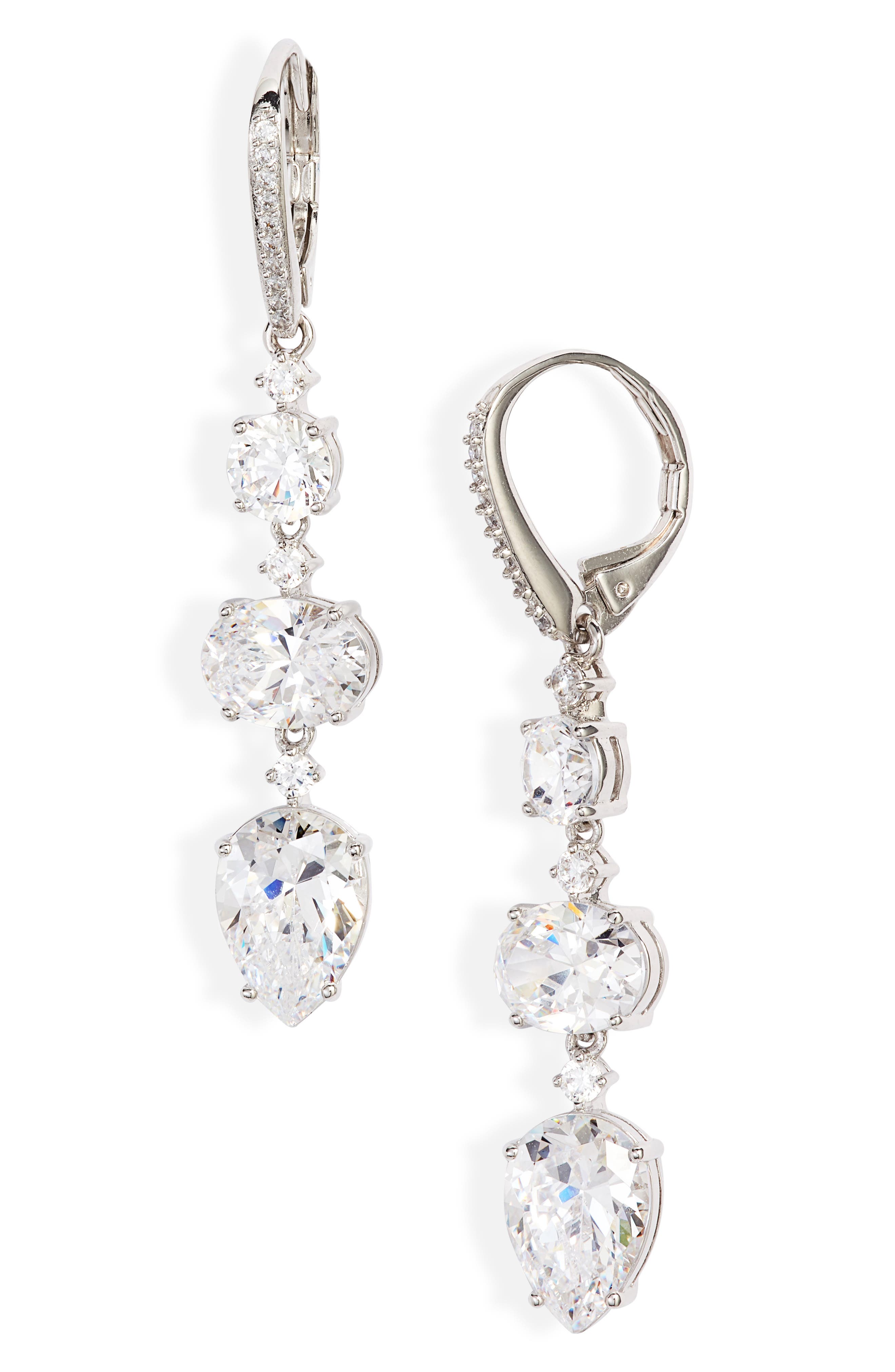 Nadri Cubic Zirconia Linear Drop Earrings Nordstrom