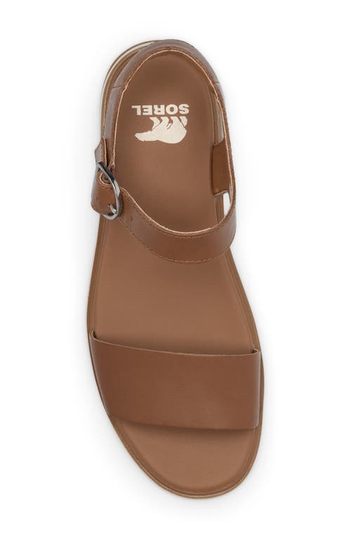Sorel Dayspring Ankle Strap Platform Sandal In Velvet Tan/chalk
