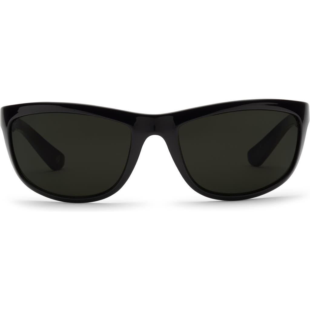 Electric Escalante Polarized Wrap Sunglasses In Black